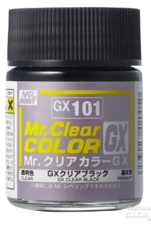 Koop Online Mr Hobby -Gunze Mr. Clear Color GX (18 ml) Clear Black Acrylverf
