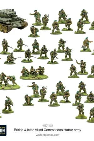 British & Inter-Allied Commandos Starter Army Figuur spellet Flitsaanbieding