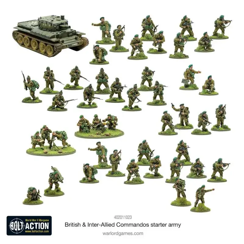 British & Inter-Allied Commandos Starter Army Figuur spellet Flitsaanbieding