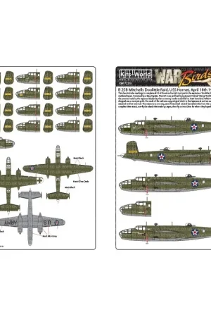 Sticker Noord-Amerikaanse B-25B Mitchells Doolittle Raid, USS Hornet Decal Rechtstreeks Van De Fabrikant