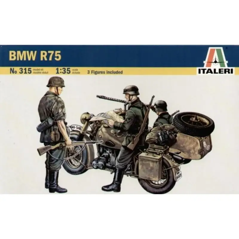 Snelle Levering BMW R75 with Sidecar Schaalmodel