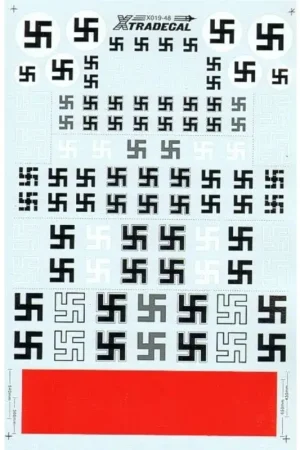 Sticker Luftwaffe Swastikas. Various styles including solid outline and stencil in white black and grey. Also includes pre-war s Must-Have