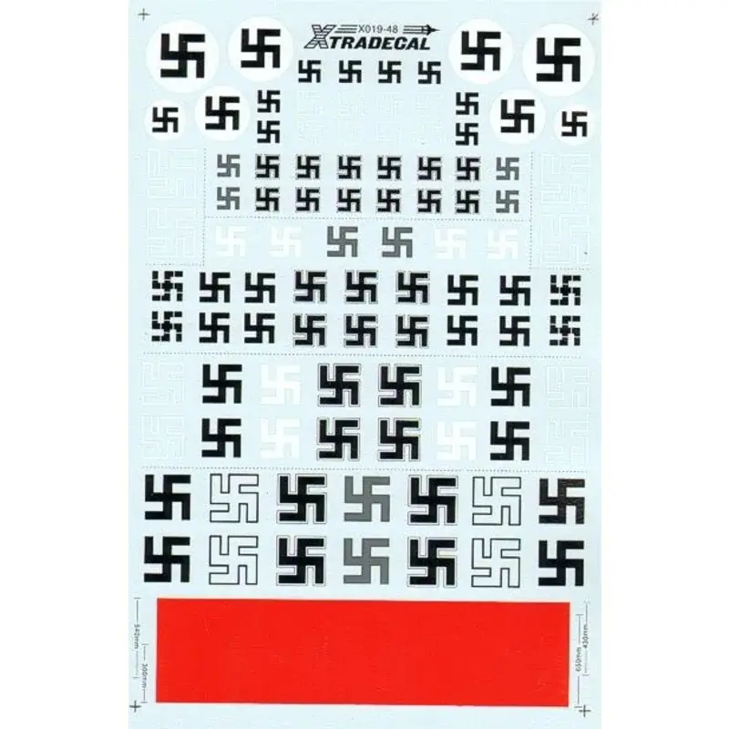 Sticker Luftwaffe Swastikas. Various styles including solid outline and stencil in white black and grey. Also includes pre-war s Must-Have