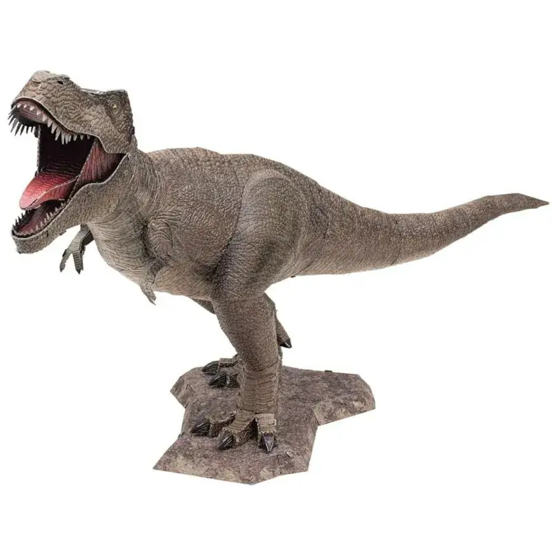 MetalEarth Dinosaurs: TYRANNOSAURUS REX 18,5x9,6x6cm, 3D metalen model met 3 vellen, op kaart van 12x17cm, 14+ Superprijs
