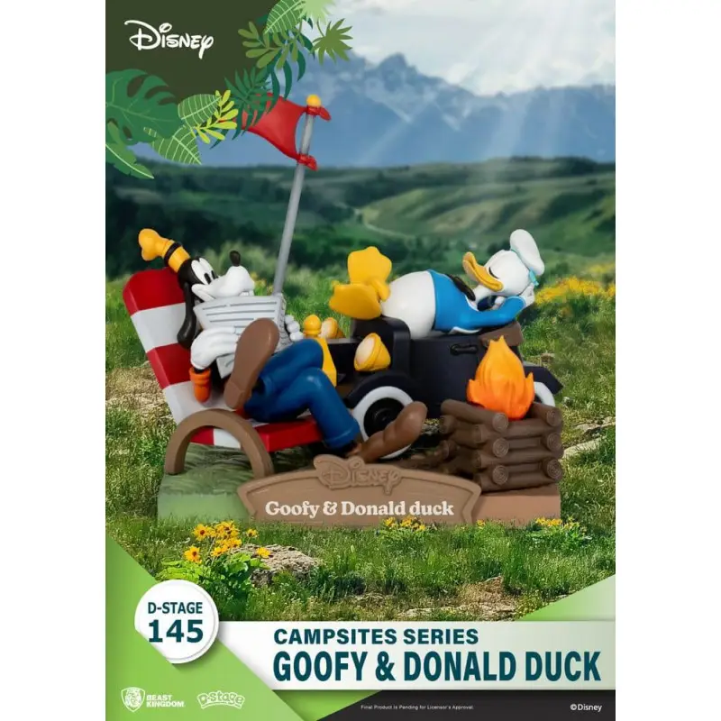 Alleen Vandaag DISNEY - Goofy & Donald Duck - Diorama D-Stage Campsite Series 10cm Figuurtje