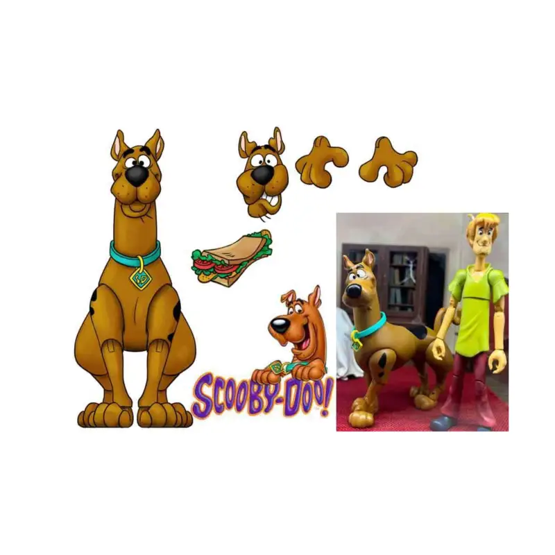 Scooby Doo Wave 2: Scooby - De Luxe Action Figure Scale 1:12 Figuurtje Rechtstreeks Van De Fabrikant