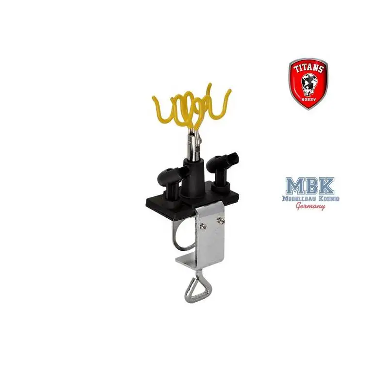 Airbrush Holder for 4 airbrushes w/ clamp Accessoire Beperkte Voorraad