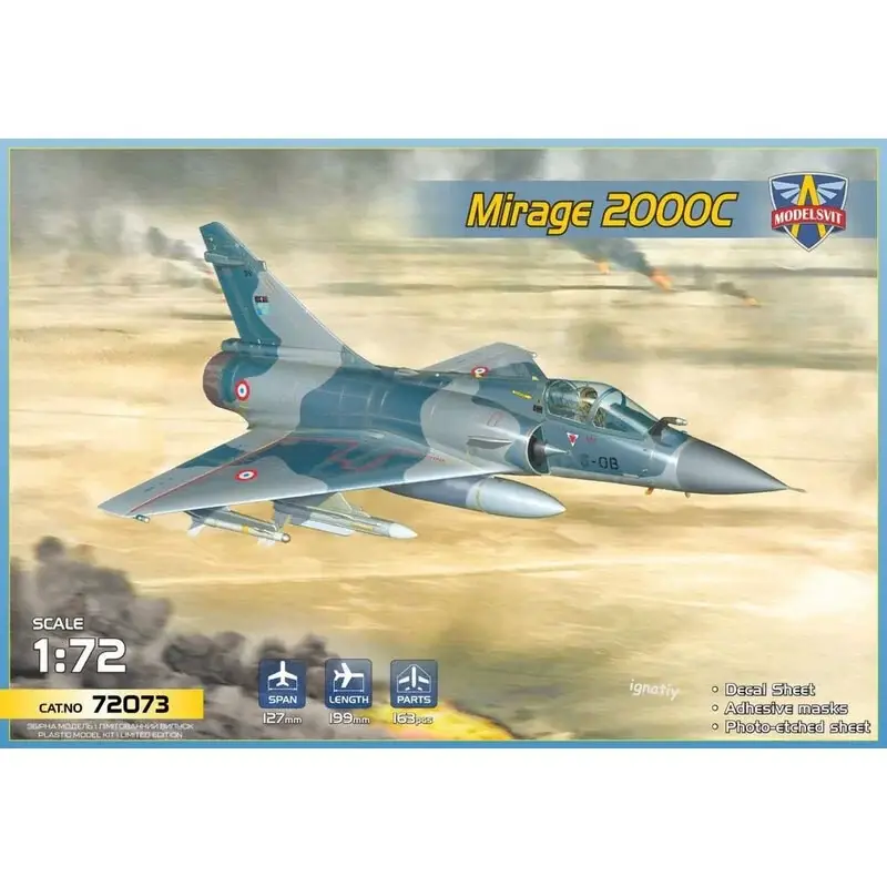 Mirage 2000C multirole jet fighter Schaalmodel Seizoensaanbieding