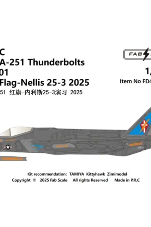 Exclusieve Aanbieding Decal F-35C VMFA-251 Thunderbolts 2025
