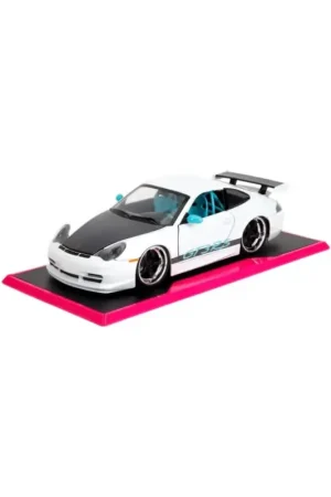 Actieprijs 1:24 porsche 911 gt3 rs starlight pearl white pink slips Miniatuur