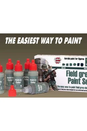 Field grey paint set 6 colours Acrylverf Favoriet