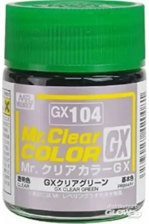 Beperkt Aanbod Mr Hobby -Gunze Mr. Clear Color GX (18 ml) Clear Green
