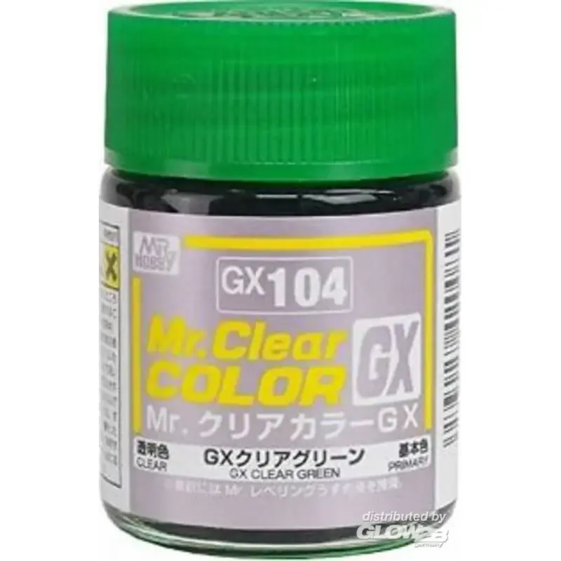 Beperkt Aanbod Mr Hobby -Gunze Mr. Clear Color GX (18 ml) Clear Green