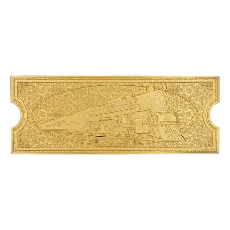 The Polar Express Replica Train Ticket 24k Gold Plated Limited Edition Alleen Vandaag