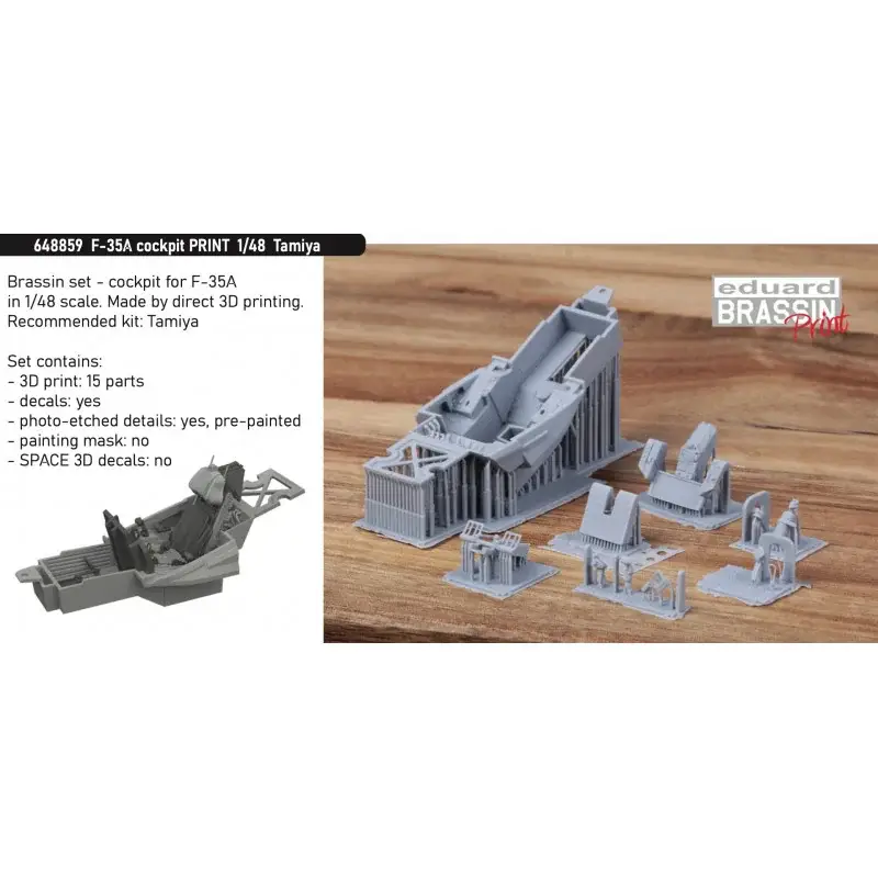 Laatste Versie Lockheed-Martin F-35A Lightning II cockpit PRINT 1/48 Accessoire