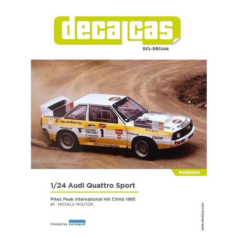 Audi quattro sport pikes peak international hill climb 1985 michele mouton Decal Alleen Vandaag