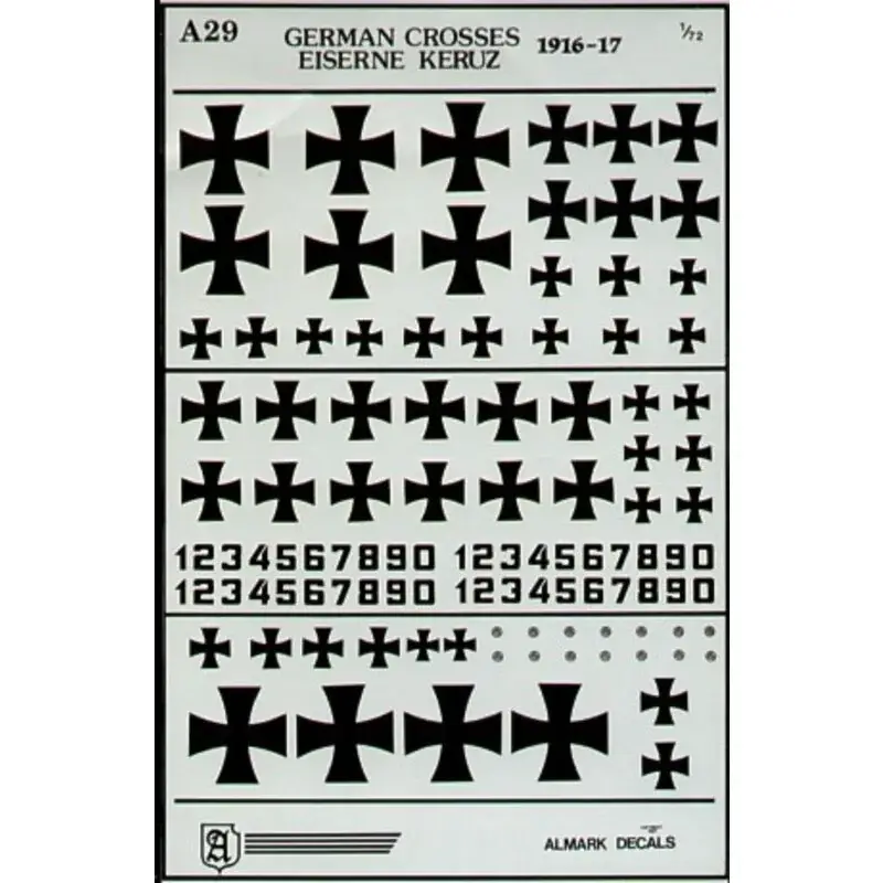 Direct Beschikbaar Sticker German WWI Crosses/Eiserne Kreuz 1916-17 Decal