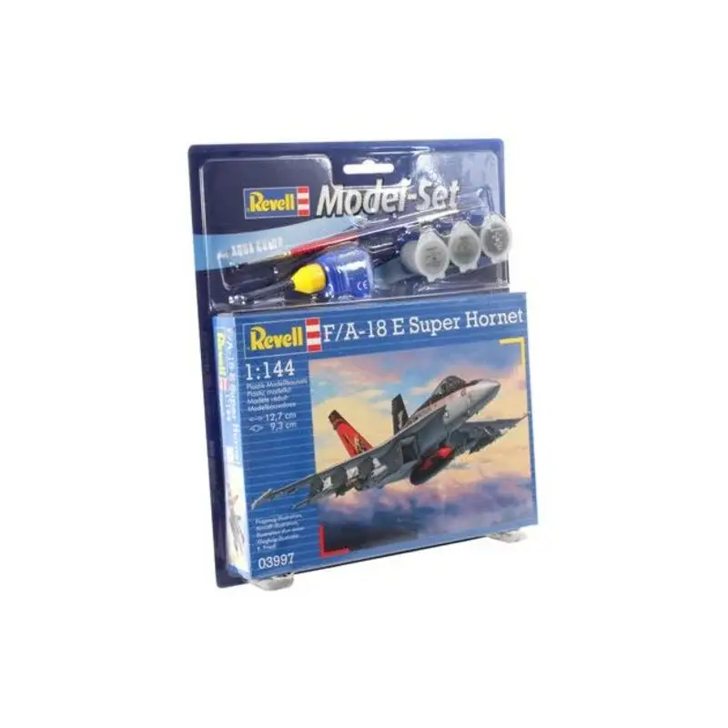 F/A18E Super Hornet Set - box containing the model, paints, brush and glue Schaalmodel Nieuw