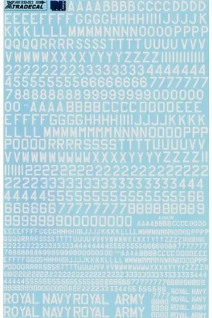Sticker RAF Serial Letters Numbers and Royal Navy 8 and 4 White Decal Meest Verkocht