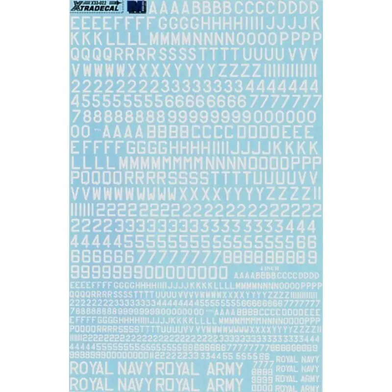Sticker RAF Serial Letters Numbers and Royal Navy 8 and 4 White Decal Meest Verkocht