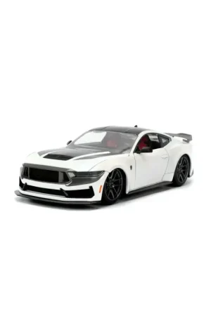 Exclusieve Aanbieding 1:24 ford mustang dark horse iridescent white /pink clear coat pink s Miniatuur