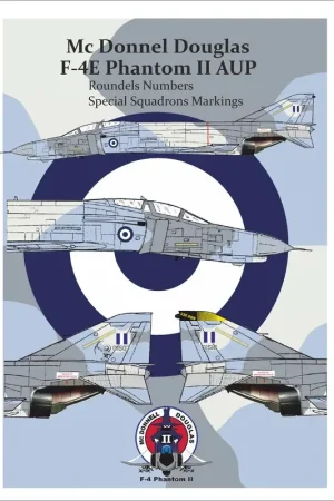 Lage Prijs Sticker McDonnell F-4E Phantom II AUP ROUNDELS NUMMERS EN SQ SPECIAL MARKINGS finale is een set voor wie een Griekse NIET-VERJAA