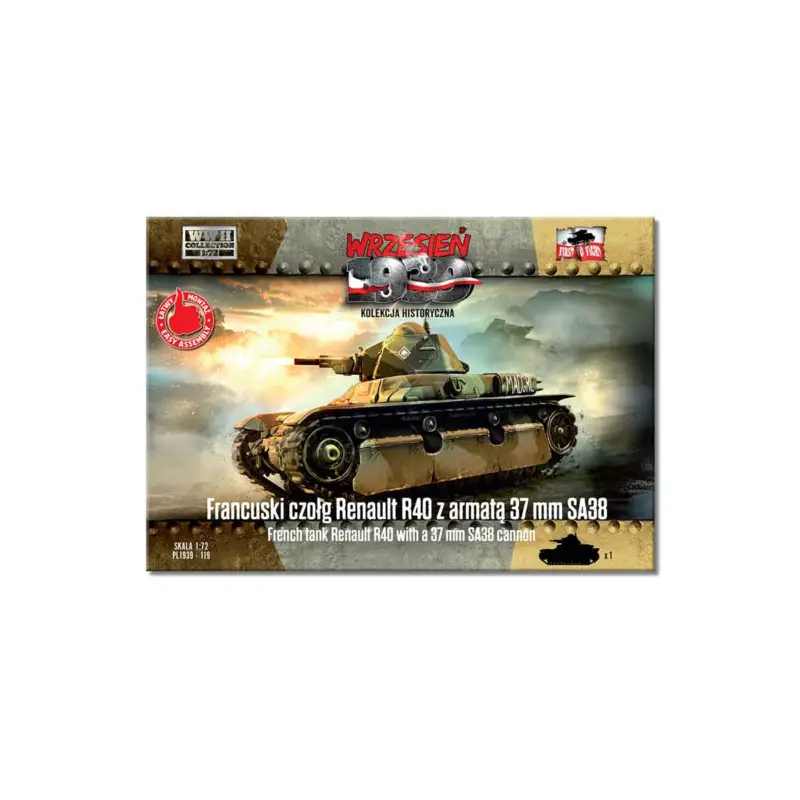 Lage Prijs French Renault R40 tank with SA38 gunAttention!!! The booklet is in Polish and English.