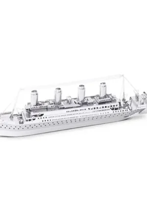Bestseller MetalEarth Boten: TITANIC 13.37x3.96x2.28cm, metalen 3D-model met 2 vellen, op kaart 12x17cm, 14+