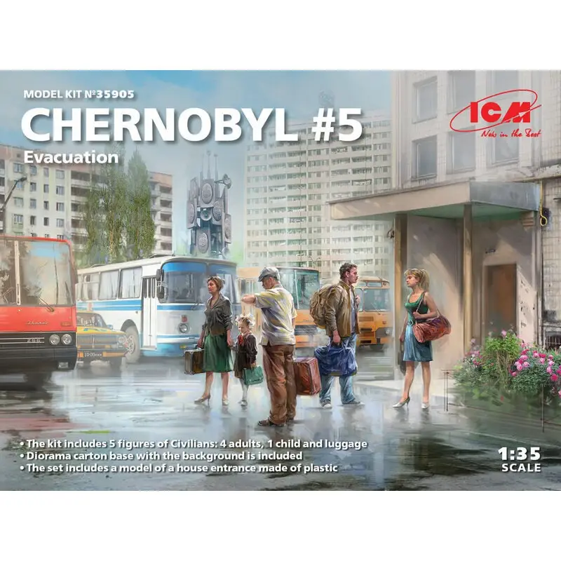 Tsjernobyl 5. Extractie (4 volwassenen, 1 kind en bagage) (100% nieuwe vormen) Figuren Bestel Nu