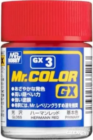 Must-Have Mr Hobby -Gunze Mr. Color GX (18 ml) Harmann Red Acrylverf