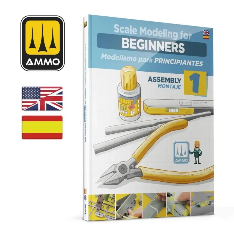 AMMO OF MIG: Scale Modeling for Beginners Vol. 1: Assembly - Soft cover, 120 pages with high quality step-by-step photos in full Laatste Versie