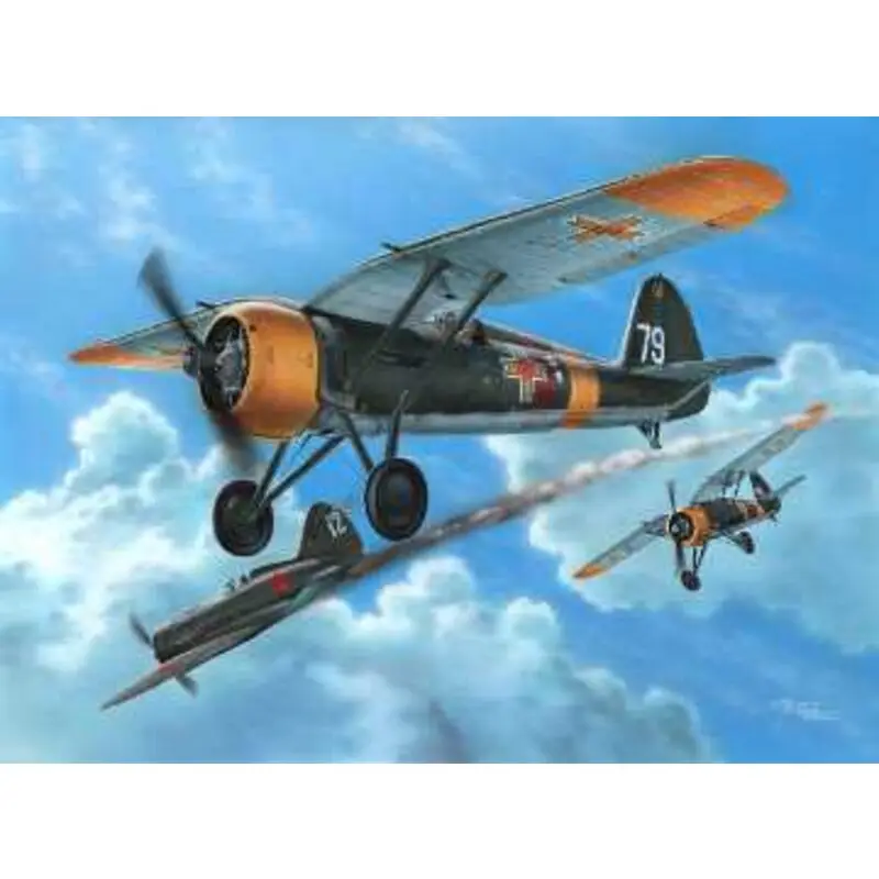 PZL P.11F In Roemenië: Roemeense versie van de bekende P.11c met een andere motor. 5 emblemen: 79, Dimache, 08/41 (twee Ratas aa Betrouwbaar