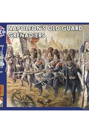 French Napoleonic Imperial Guard Grenadiers (60 Hard plastic multipose miniatures fast play rules and 8 regimental flags) Koop Online