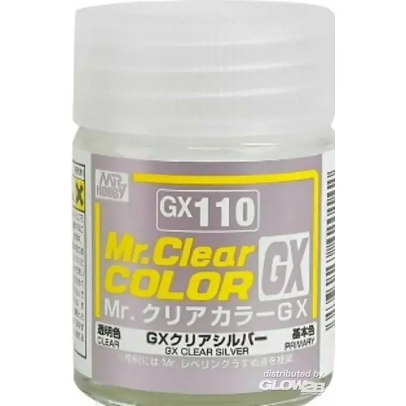 Direct Verzonden Mr Hobby -Gunze Mr. Clear Color GX (18 ml) Clear Silver