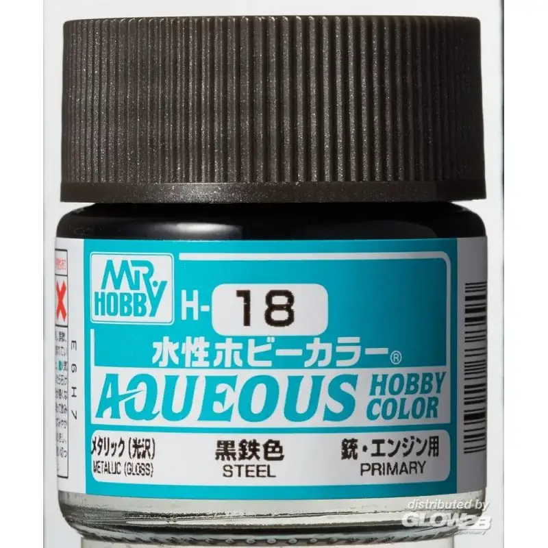 Mr Hobby -Gunze Aqueous Hobby Colors (10 ml) Steel Acrylverf Seizoensaanbieding