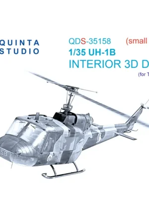 Nu Kopen Bell UH-1B 3D-Printed & coloured Interior on decal paper (designed to be used with Trumpeter kits) (Small version)