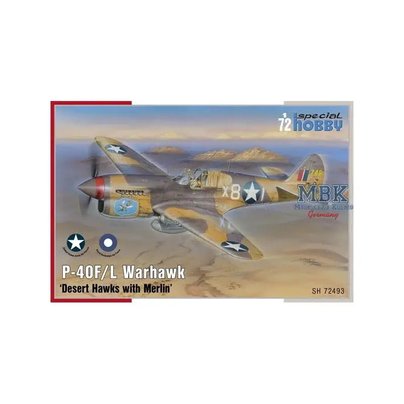 Finale Uitverkoop Curtiss P-40F/L Warhawk "Desert Hawks with Merlin" Schaalmodel