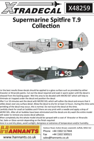 Lage Prijs Decal Supermarine Spitfire Tr.9Collection (5)