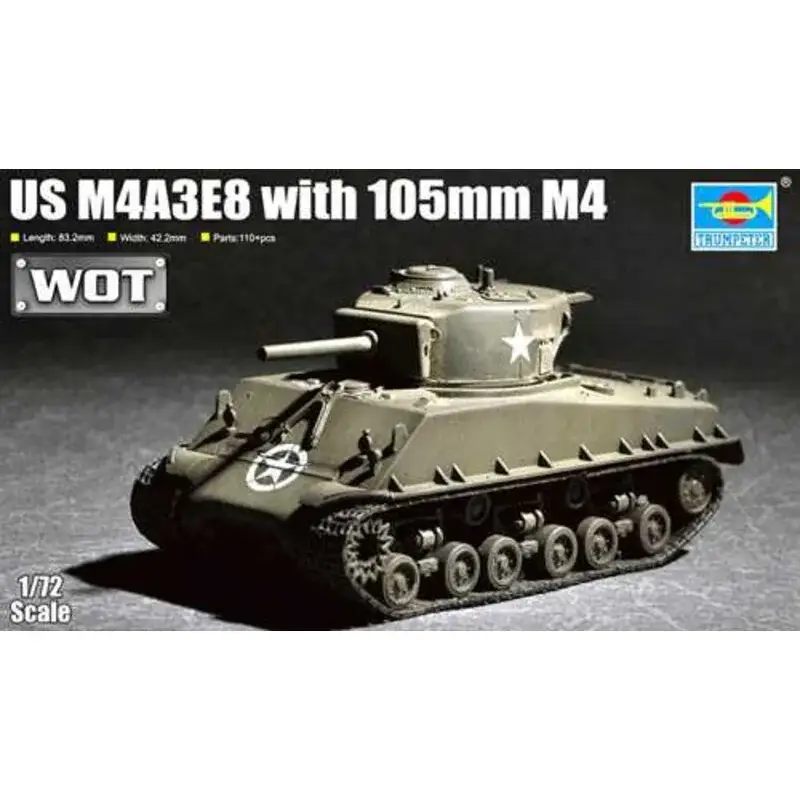 Bestel Nu US M4A3E8 with 105mm M4 Schaalmodel
