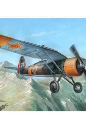 Nieuw PZl P.24 Over Danube.History:The P.24 was an improvement of the well-known Polish PZL P.11 fighter. It was purchased by four nat
