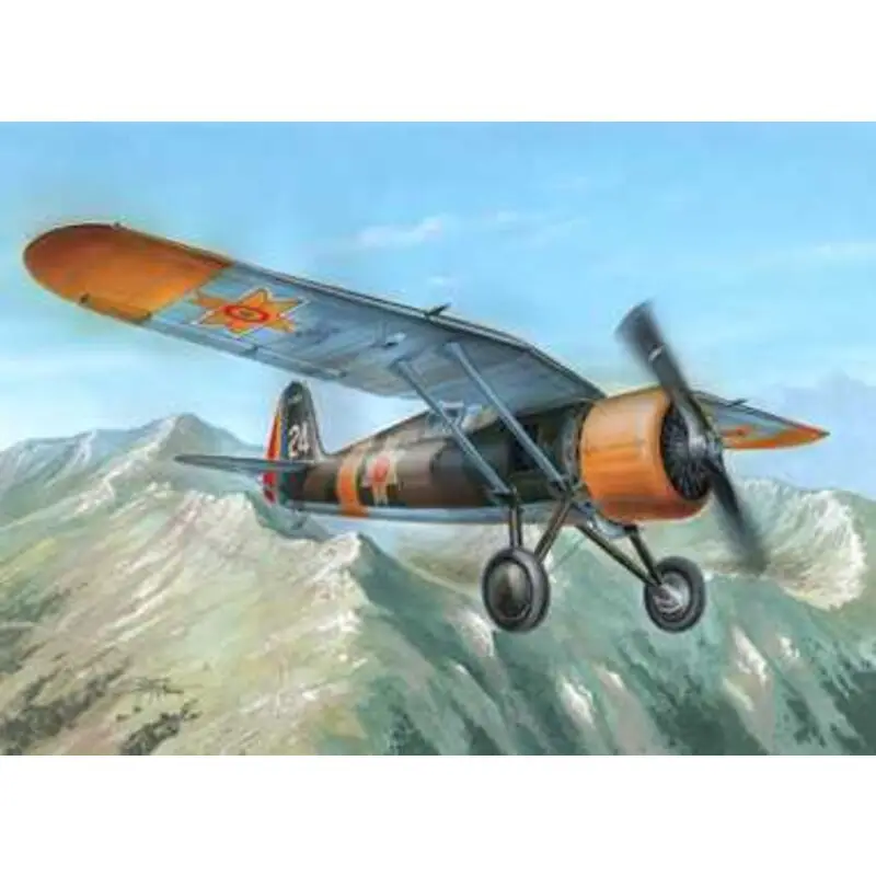 Nieuw PZl P.24 Over Danube.History:The P.24 was an improvement of the well-known Polish PZL P.11 fighter. It was purchased by four nat