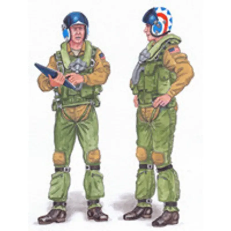 2 staande bemanningsfiguren voor Grumman F-14A Tomcat (ontworpen om te worden gebruikt met Tamiya-kits) Koopje