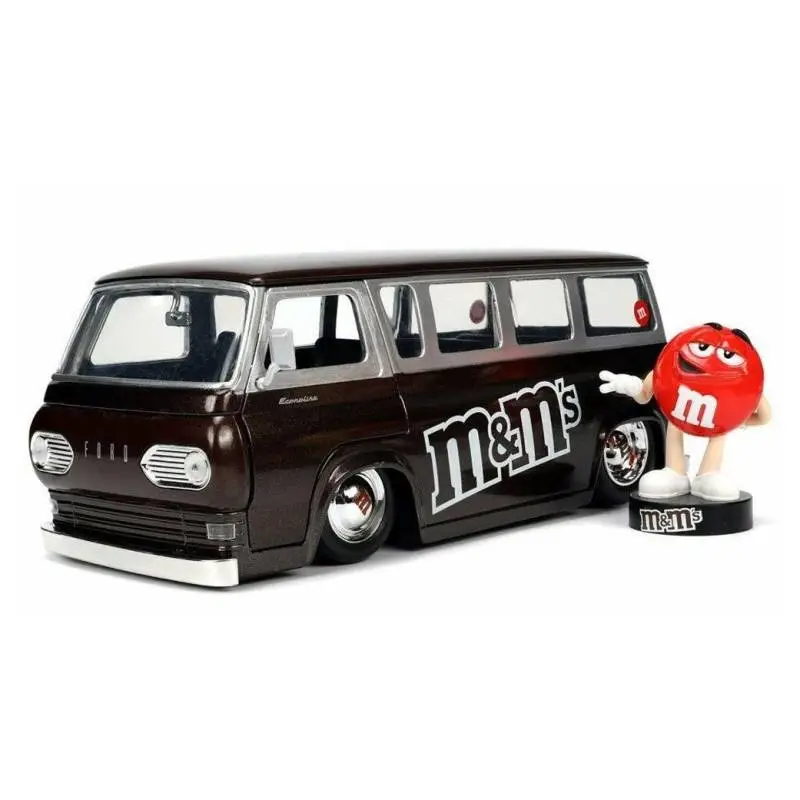 Fabrieksprijs FORD Econoline Bus met M&M'S figuur Rood 1965 Miniatuur