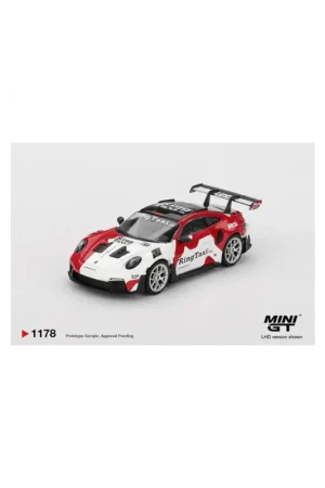 Superprijs MINI GT PORSCHE 911 (992) GT3 RS WEISSACH RING TAXI 2025 with Blister 1/64 Miniatuur