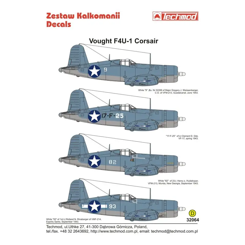Seizoensaanbieding Sticker Vought f4u-1 Zeerover Decal