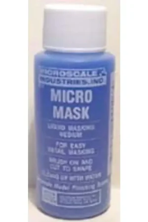Masking liquid. Just brush on and it sets to a rubber like mask over the covered area. in 1 Fluid Ounce plastic bottles Gecertificeerd