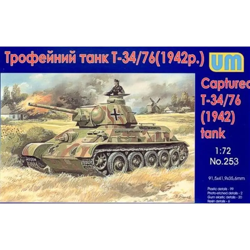 T-34/76 1942 captured tank Schaalmodel Rechtstreeks Van De Fabrikant