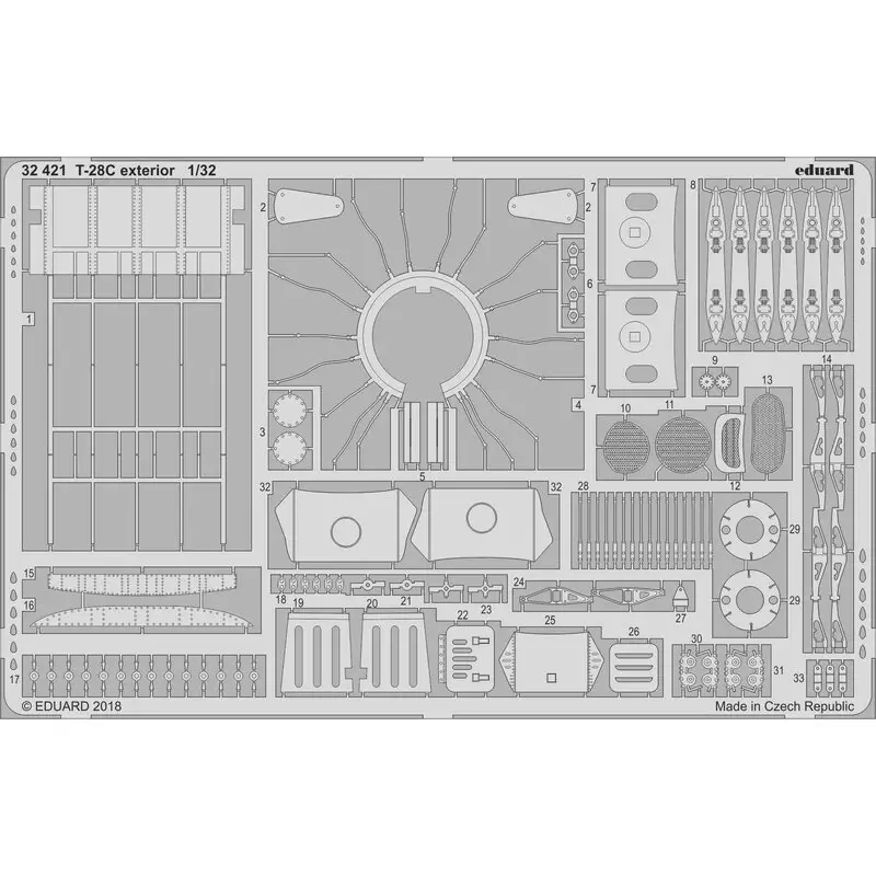 Flitsaanbieding Noord-Amerikaanse T-28C Trojan-buitenkant (ontworpen voor gebruik met Kitty Hawk-sets)