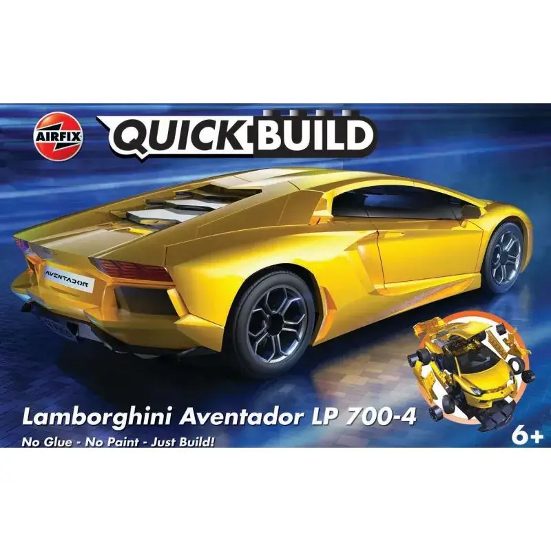Koopje QUICKBUILD Lamborghini Aventador - Yellow Schaalmodel