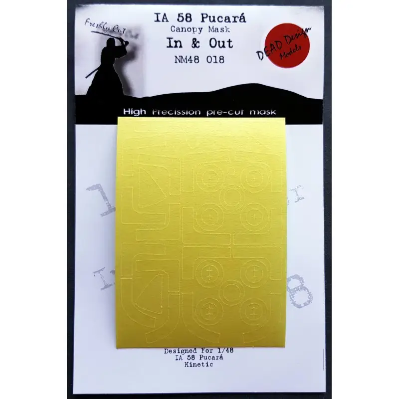 FMA IA-58A Pucara (binnen en buiten) luifelverfmaskers (ontworpen voor gebruik met Kinetic Modelkits) Weekendaanbieding